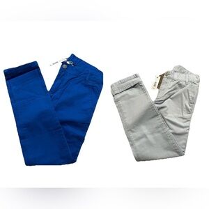 NEW Jacadi boys 10 Chino Pants - Royal Blue & Light blue
